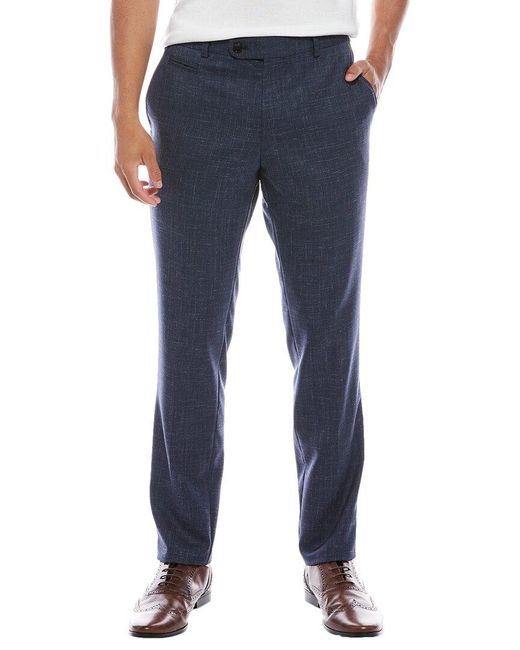 Boss Blue Genius Wool & Linen-Blend Trouser for men
