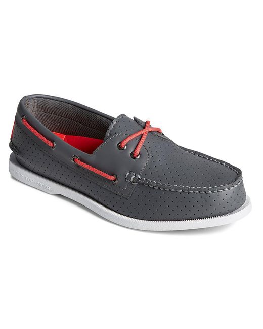 Sperry Top-Sider Blue Resort Faux Leather Perforated Boat Shoes for men