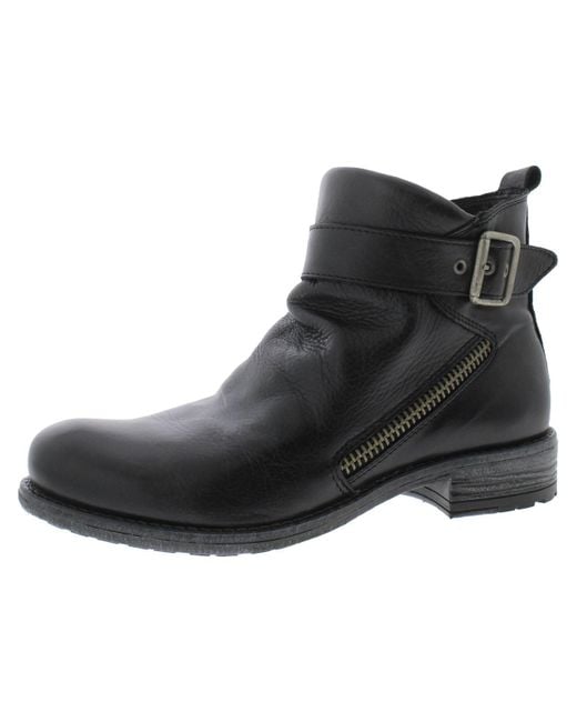 Eric Michael Black Leather R Ankle Boots