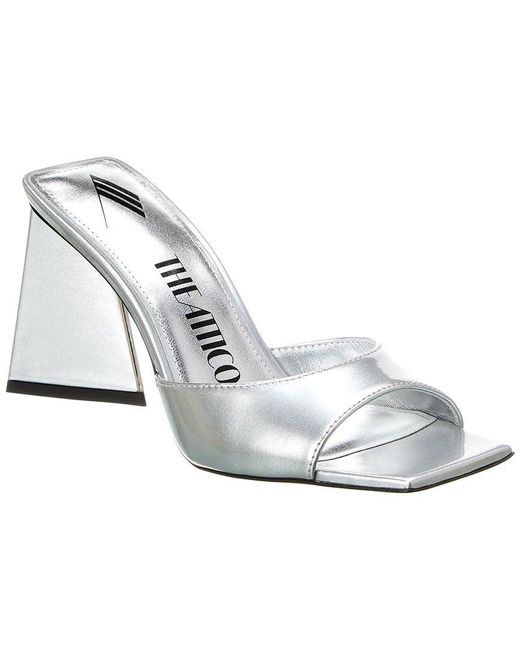 The Attico White Mini Devon Mule