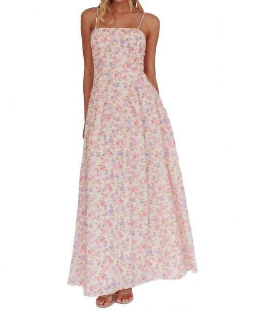 One And Only Collective Pink Sun On My Face Floral Flowy Maxi Dress