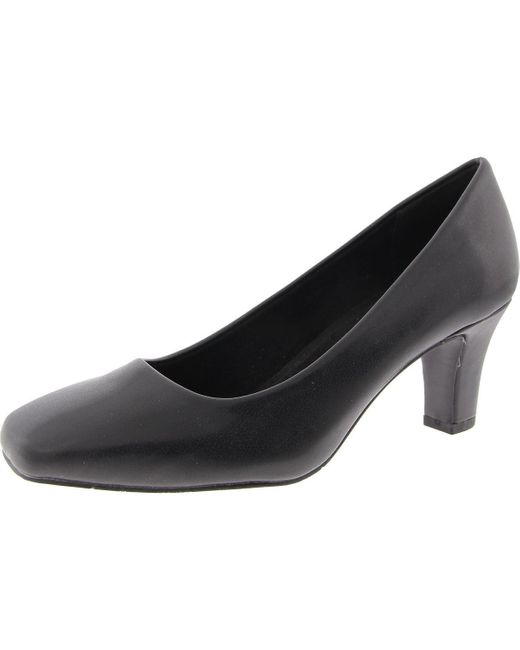 Easy Street Black Poet Block Heel Manmade Block Heels