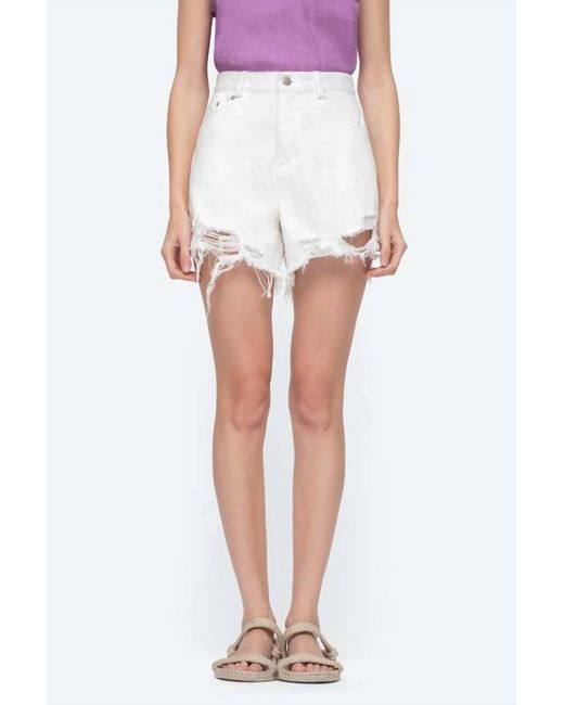 Sea White Jamie Twill Shorts