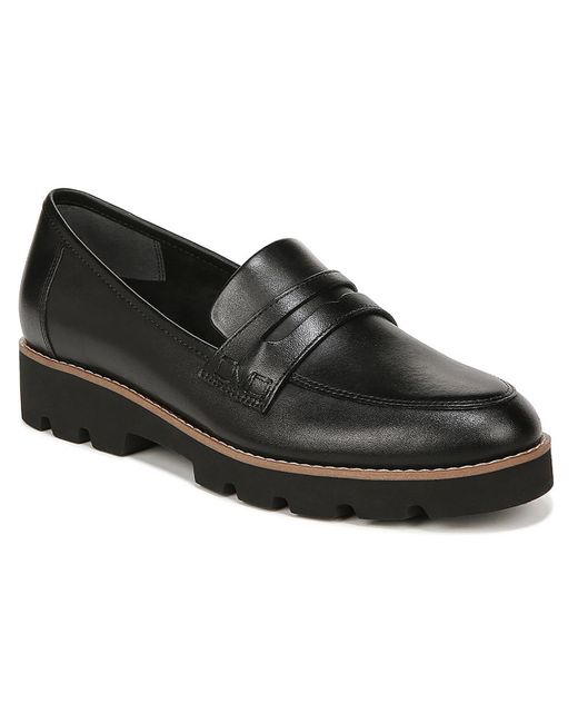 Vionic Black Cheryl Ii Leather Slip-on Loafers
