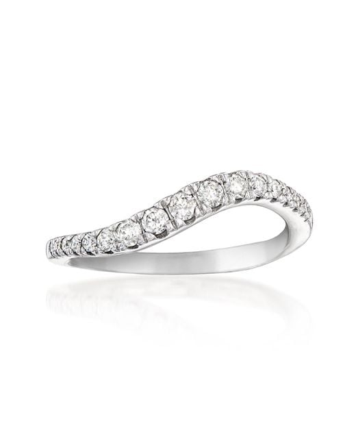 Ross-Simons Metallic Diamond Wavy Ring