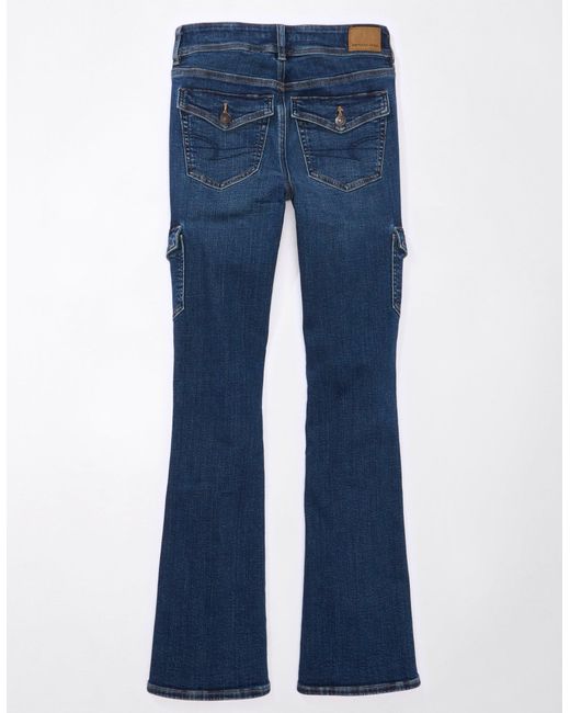 American Eagle Outfitters Blue Ae Stretch Low-rise Kick Bootcut Jean