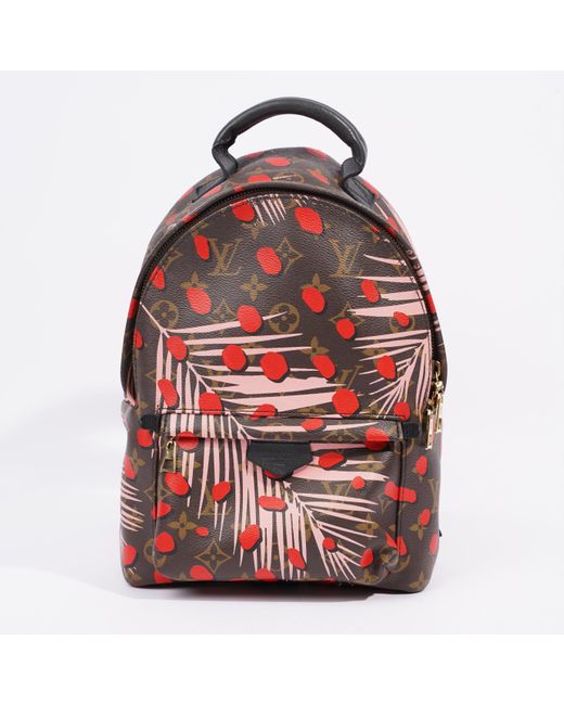 Louis Vuitton Red Jungle Dot Palm Springs Monogram / / Coated Canvas