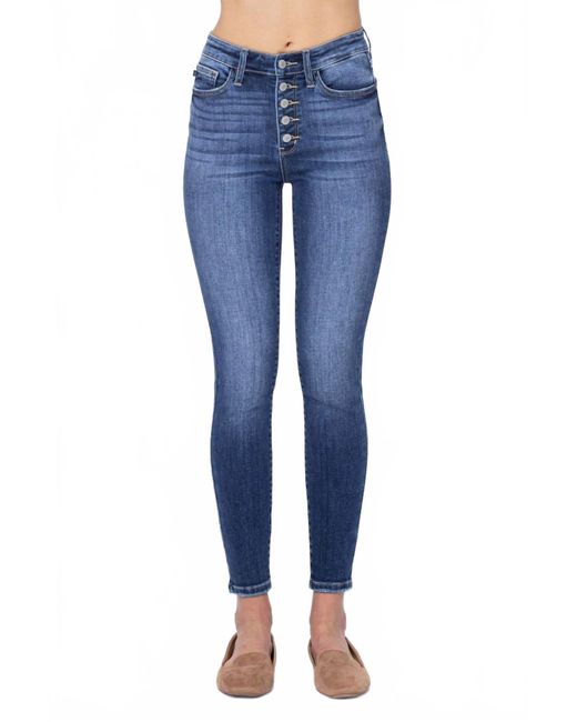Judy Blue Blue High Rise Button Fly Skinny Jeans