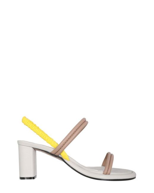 Alysi White Leather Sandals