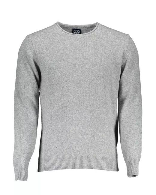 North Sails Gray Elegant Wool-blend Sweater for men