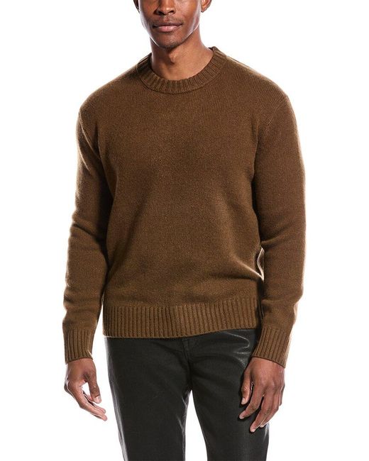 FRAME Brown Cashmere Crewneck Sweater for men