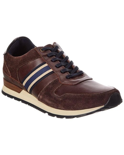 Dune Brown Talay Leather Sneaker for men