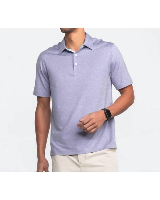 The Shirt Company Men's Blue Grayton Heather Polo