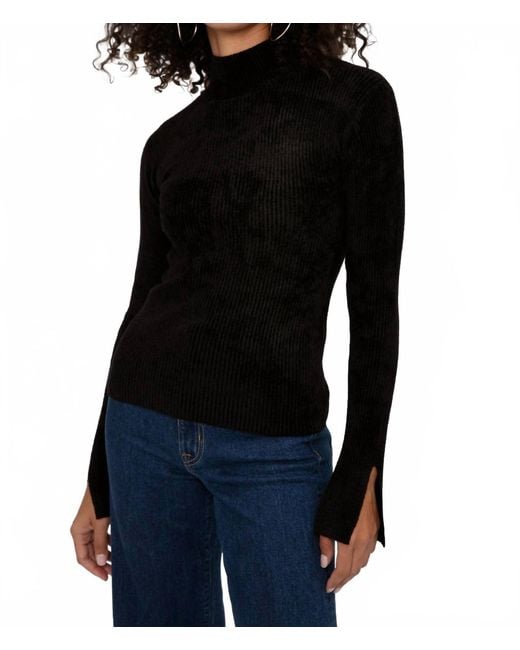 IRO Black Maissa Mock Neck Top