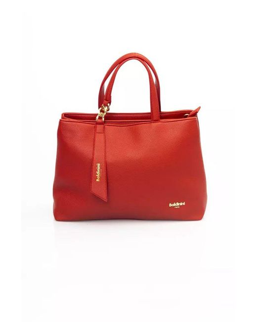 Baldinini Red Elegant Shoulder Bag With En Accents