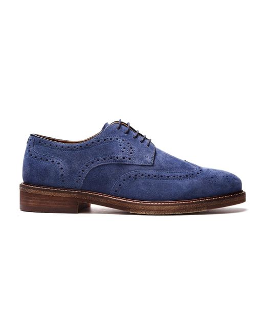 A. Veer Blue Cambridge Lace Up for men