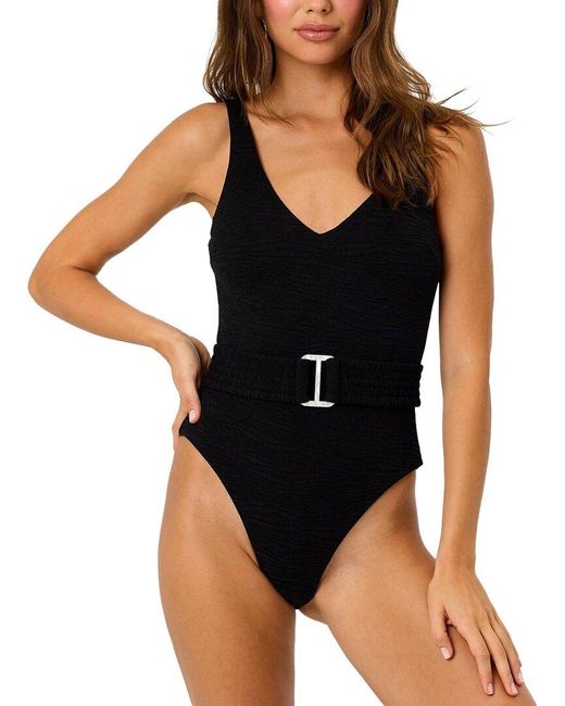 La Porte Black Deep V Swimsuit