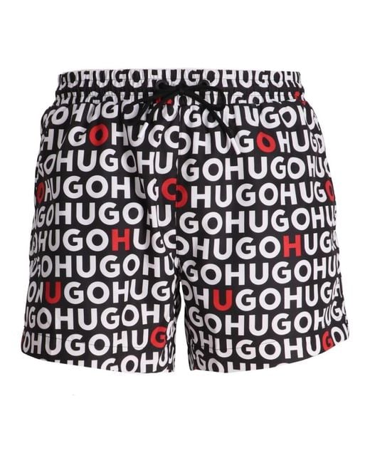 Boss Blue Hugo Tortuga All-Over Print Swim Trunks for men