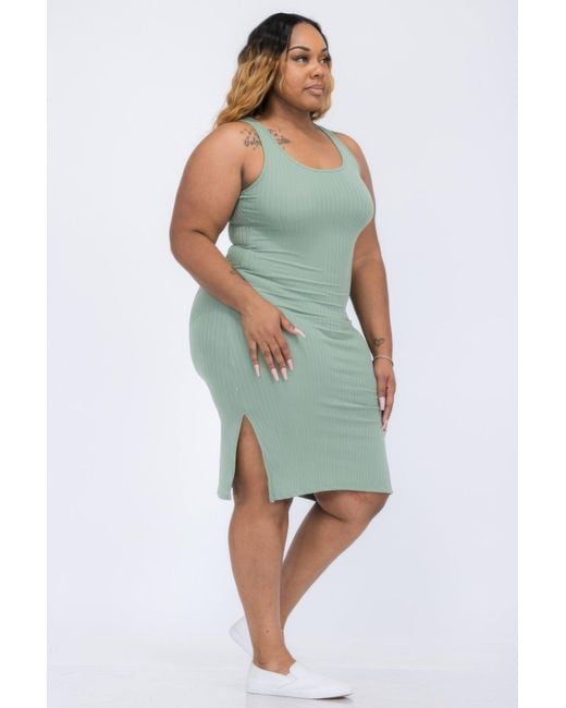 women's plus size mint green dress Green Satin Mini Slip Dress main image 1