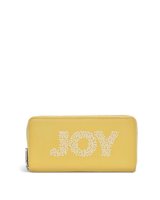 Radley Leather Daisy Joy Large Zip Around Wallet in Yellow Lyst