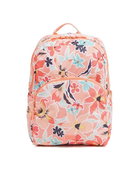 Vera Bradley Pink Essential Large Backpack