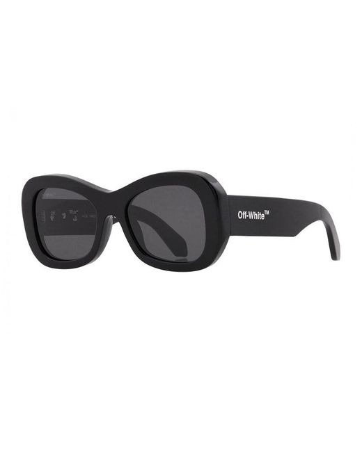 Off-White c/o Virgil Abloh Black Sunglasses Oval Full Rim, Frame And Dark Lens Oeri040Pablo1007
