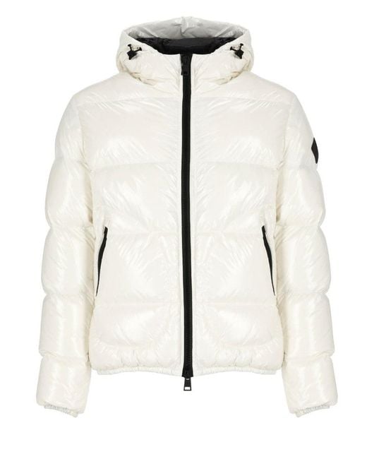 Herno White Down Jacket With Logo for men