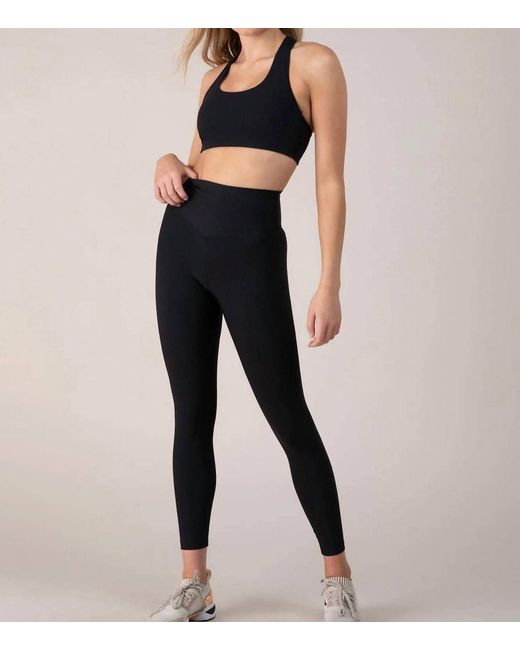 Bloch Women's Black Ladies Ebony Ribbed 7/8 Length Leggings