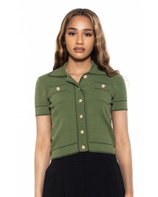 Alexia Admor Green Arya Top