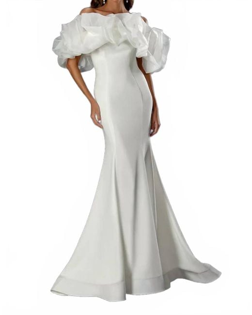 Tella Couture Fit And Flare Wedding Dress in Gray | Lyst Tella Couture Fit And Flare Wedding Dress in Gray | Lyst
