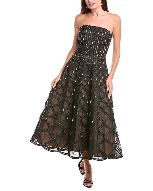 Jonathan Simkhai Brown Xolani S/L Midi Dress
