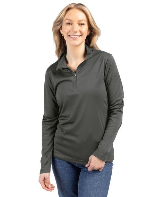 Clique Gray Spin Eco Performance Half Zip Pullover