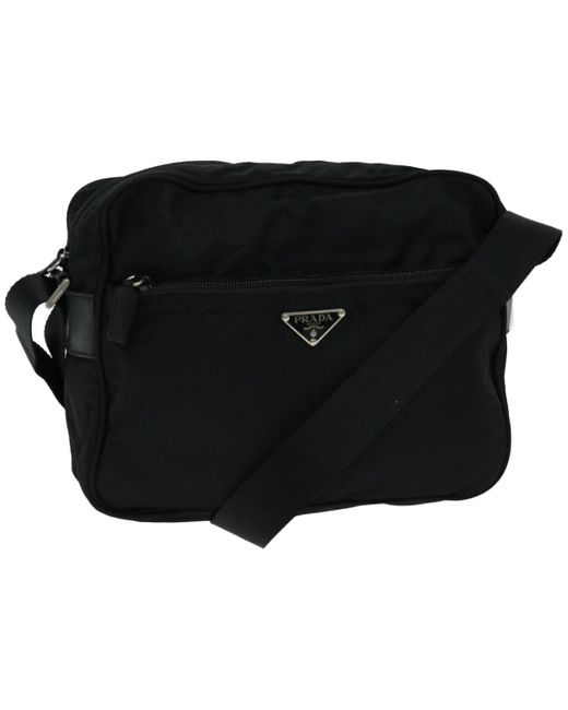 Prada Black Synthetic Shoulder Bag (pre-owned)