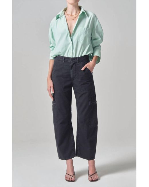 Citizens of Humanity Blue Marcelle Low Slung Easy Cargo Pant