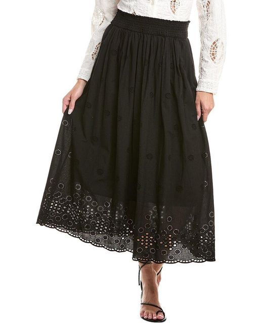 Michael Stars Black Grace Midi Skirt