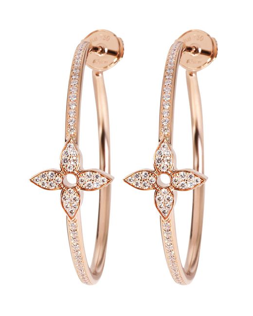 Louis Vuitton White Idylle Blossom Hoop Earrings