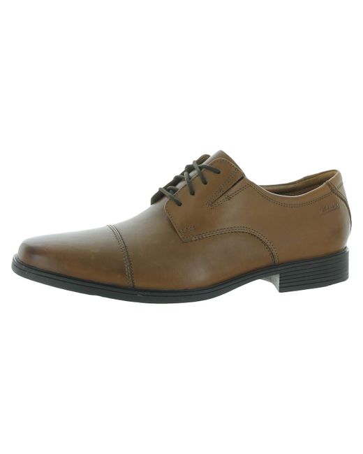 Clarks Brown Leather Dressy Lace-up Shoes for men