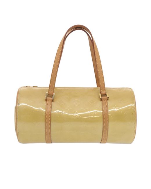 Louis Vuitton Yellow Papillon Patent Leather Handbag (pre-owned)