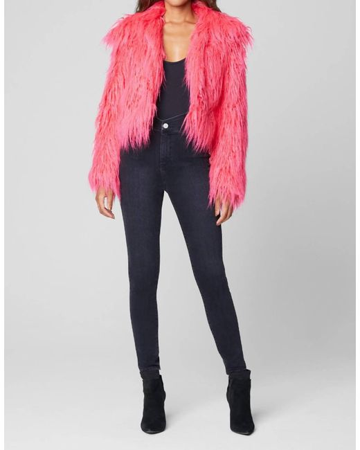 Blank NYC Pink High Key Fur Jacket