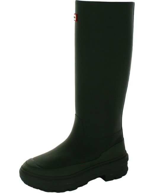 Hunter Black Eve Pull On Tall Knee-high Boots