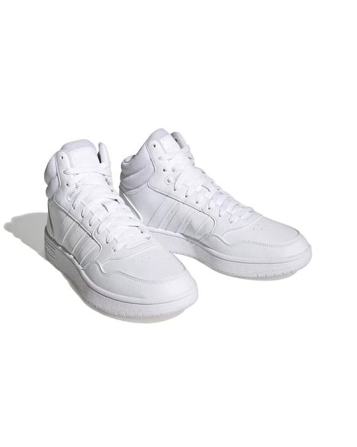 Adidas White Hoops 3.0 Mid Classic Vintage Id9838 Basketball Shoes Jab219 for men