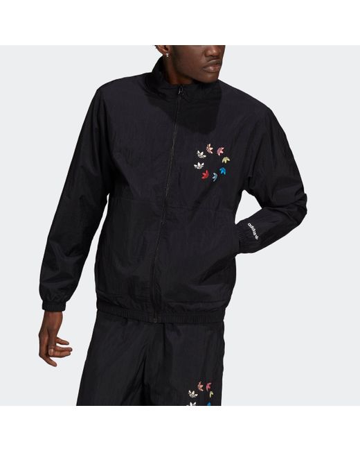 adidas Adicolor Shattered Trefoil Track Jacket in Black for Men | Lyst