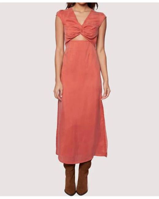 LOST AND WANDER Red Desert Marigold Maxi Dress In Rust
