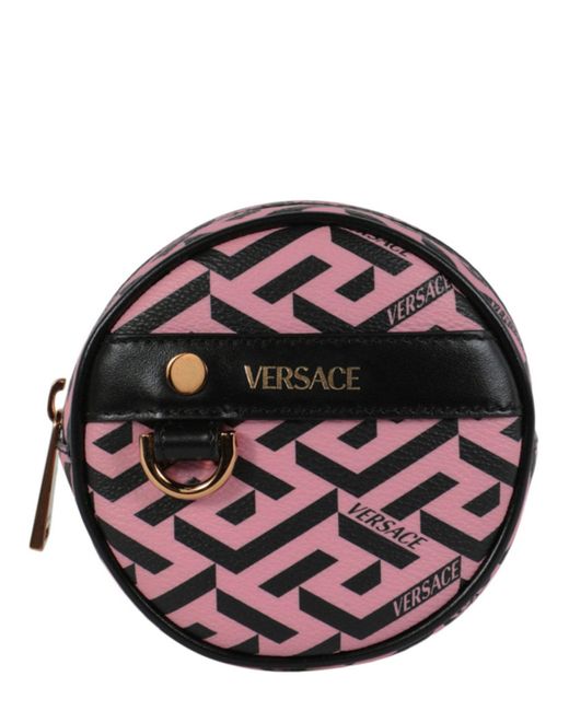 Versace Pink La Greca Micro Pouch