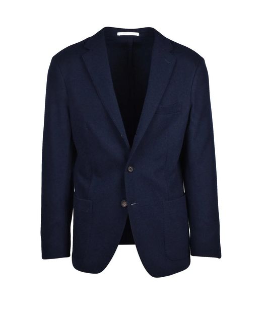 Eleventy Blue Wool-Blend Tailored Jacket for men
