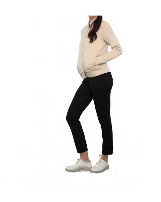 Swing Control Natural Solid Zippered Scuba Jacket