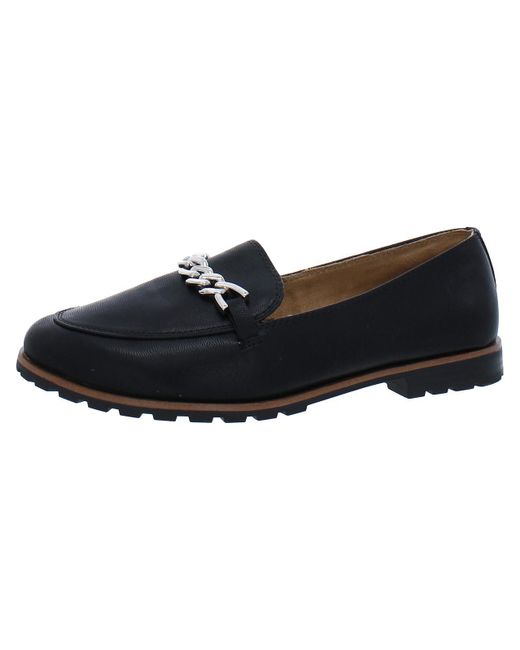 Me Too Black Briggs Faux Leather Slip On Loafers