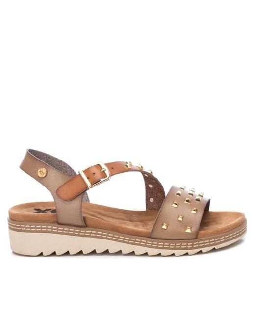 Xti Brown Wedge Sandals