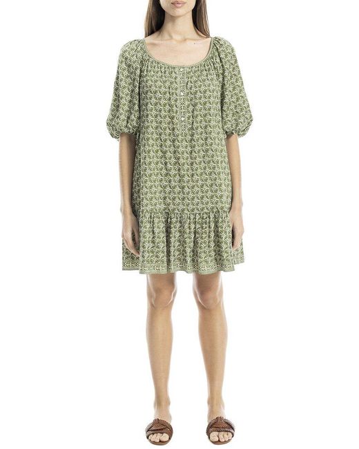 Max Studio Green A-Line Dress