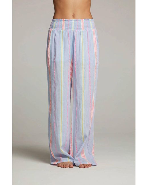 Chaser Brand Gray Bari Stripe Flared Leg Trouser